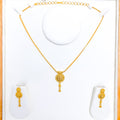 Rounded Classic 22k Gold Necklace Set