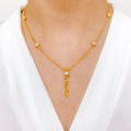 Lovely Two-Tone Tassel Necklace