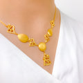 Elevated Abstract 22k Gold Necklace Set