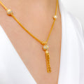Lovely Two-Tone Tassel Necklace