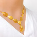 Iconic Netted Drop 22k Gold Necklace Set