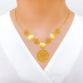 Unique Vintage Jali Work 22k Gold Necklace Set