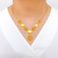 Versatile Round Mesh 22k Gold Necklace Set