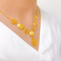 Versatile Round Mesh 22k Gold Necklace Set