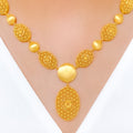 Intricate Oval Dome 22k Gold Filigree Set