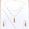 Subtle Marquise CZ 22k Gold Necklace Set w/ Bracelet