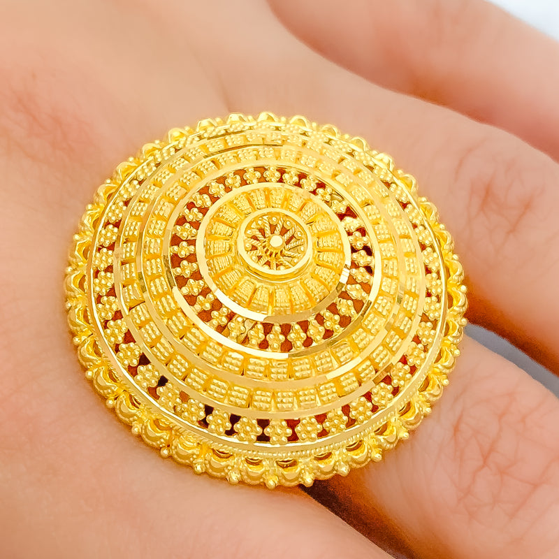 Classy Multi-Tier Adjustable Dome Ring