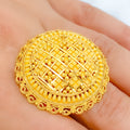 Tasteful Textured 22k Gold Statement Ring