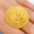 Fancy Flowing Sun Statement 22k Gold Ring