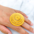 Magnificent Bold Layered 22k Gold Statement Ring