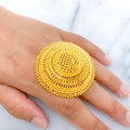 Royal High Finish 22k Gold Statement Ring