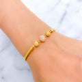 Stylish Polka Dot 22k Gold Bangle Bracelet