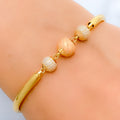 Lightweight Blush 22k Gold Bangle Bracelet