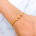 Lightweight Blush 22k Gold Bangle Bracelet