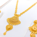 Elegant Heart Drop Long Necklace Set