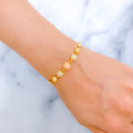 Stunning Striped 22k Gold Bangle Bracelet