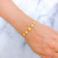Posh Striped 22k Gold Bangle Bracelet