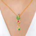Petite + Colorful Peacock Rani Necklace