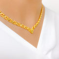 Trendy Heart 22k Gold Adorned Necklace Set