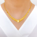 Gorgeous Geometric 22k Gold Necklace Set