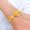 Reflective Mandala Pattern 22k Gold Bracelet