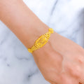Intricate Rectangular Tapered 22k Gold Bracelet