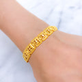 Radiant Square Link 22k Gold Bracelet