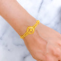 Charming Floral 22k Gold Bracelet