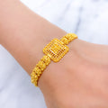 Magnificent Fancy Square 22k Gold Bracelet