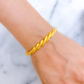 Flowy High Finish 22k Gold Bangle Bracelet