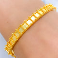 Tasteful Timeless Beadwork 22k Gold Bangle Bracelet