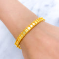 Tasteful Timeless Beadwork 22k Gold Bangle Bracelet