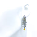 18k-gold-Delicate Delightful Drop Diamond Earrings 