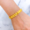 Bold Chain Linked 22k Gold Bangle Bracelet