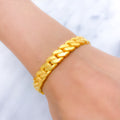 Bold Chain Linked 22k Gold Bangle Bracelet