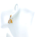 18k-gold-Elegant Dressy Rose Gold Diamond Jhumkis