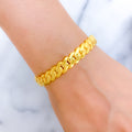 Evergreen Chainlink 22k Gold Bangle Bracelet