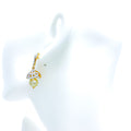 18k-gold-Shimmering Chandelier Pearl Diamond Earrings
