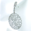 18k-gold-Impressive Dazzling Floral Diamond Earrings