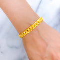 Fancy Interlinked 22k Gold Bangle Bracelet