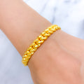 Fancy Interlinked 22k Gold Bangle Bracelet