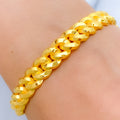 Fancy Interlinked 22k Gold Bangle Bracelet