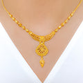 Elegant Reflective 22k Gold Bead Necklace Set