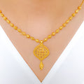 Luscious Tear Drop 22k Gold Necklace Set