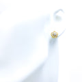 18k-gold-Tasteful Flower Diamond Earrings 