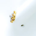 18k-gold-Tasteful Flower Diamond Earrings 