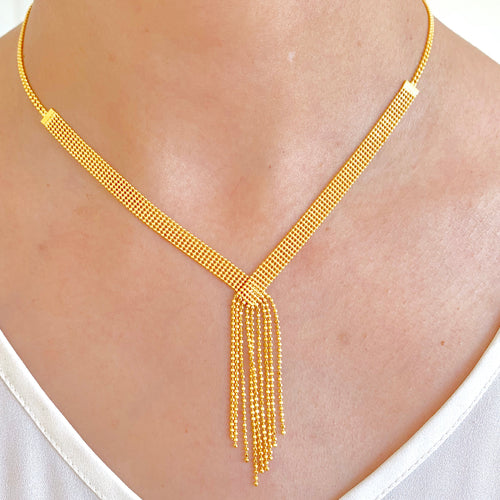 Sophisticated Tassel Necklace Set