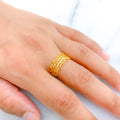 Lightweight Interlaced 22k Gold Ring