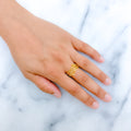 Chic Wavy 22k Gold Ring