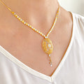 Oval Two-Tone Necklace Set